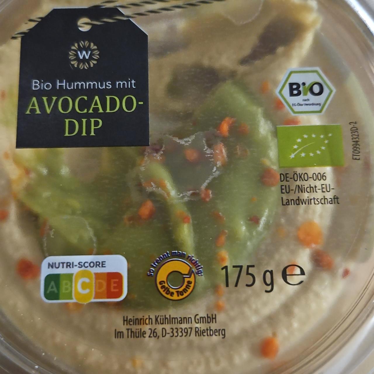 Képek - Bio Hummus mit avocado dip Wonnemeyer