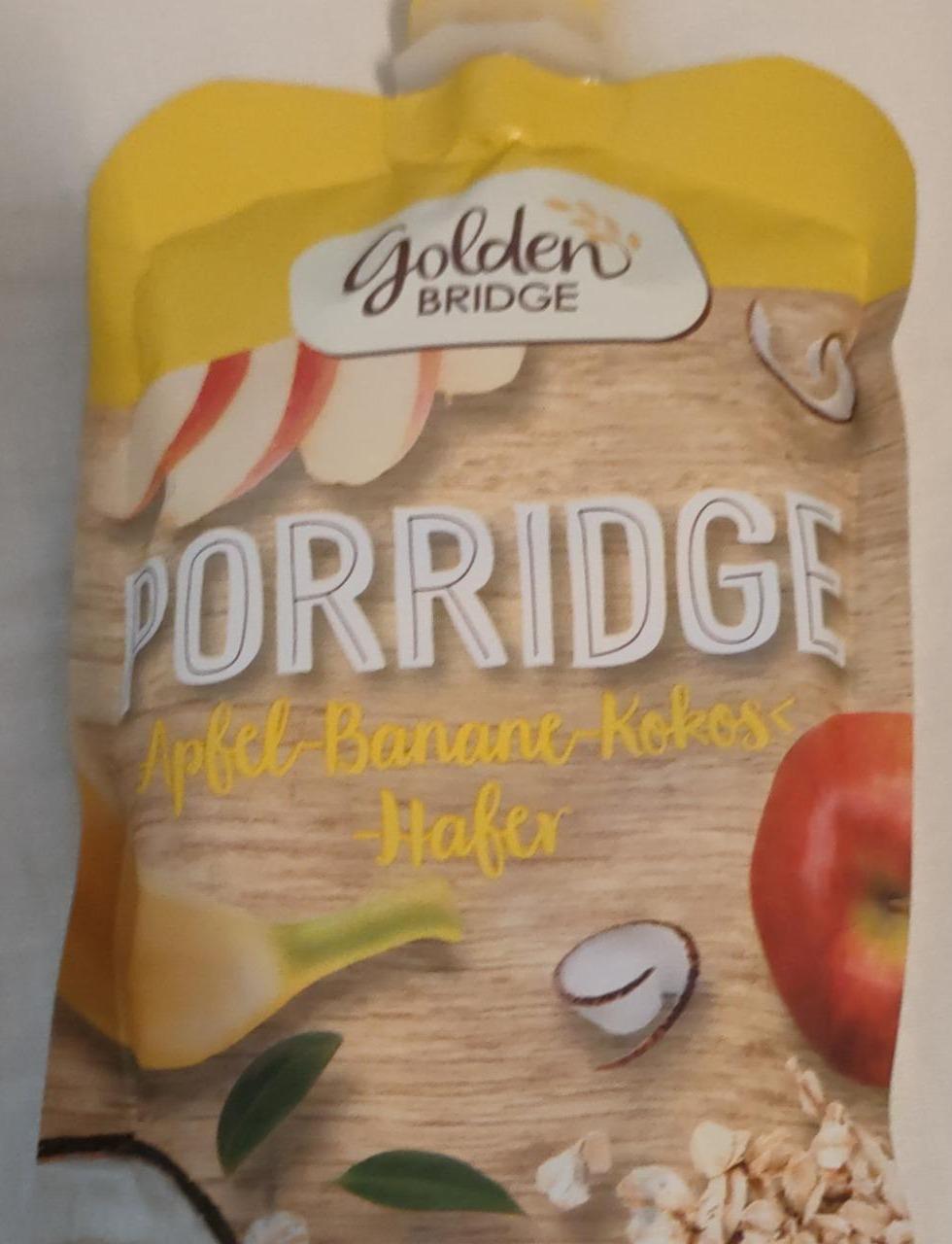 Képek - Porridge apfel-banane-kokos Hafer Golden bridge.