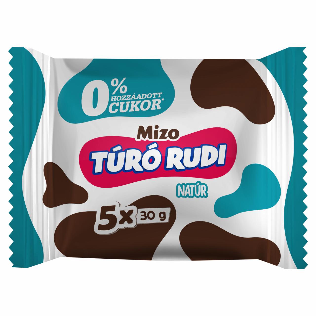 Képek - Mizo Túró Rudi natúr túródesszert kakaós bevonattal, édesítőszerekkel 5 x 30 g (150 g)