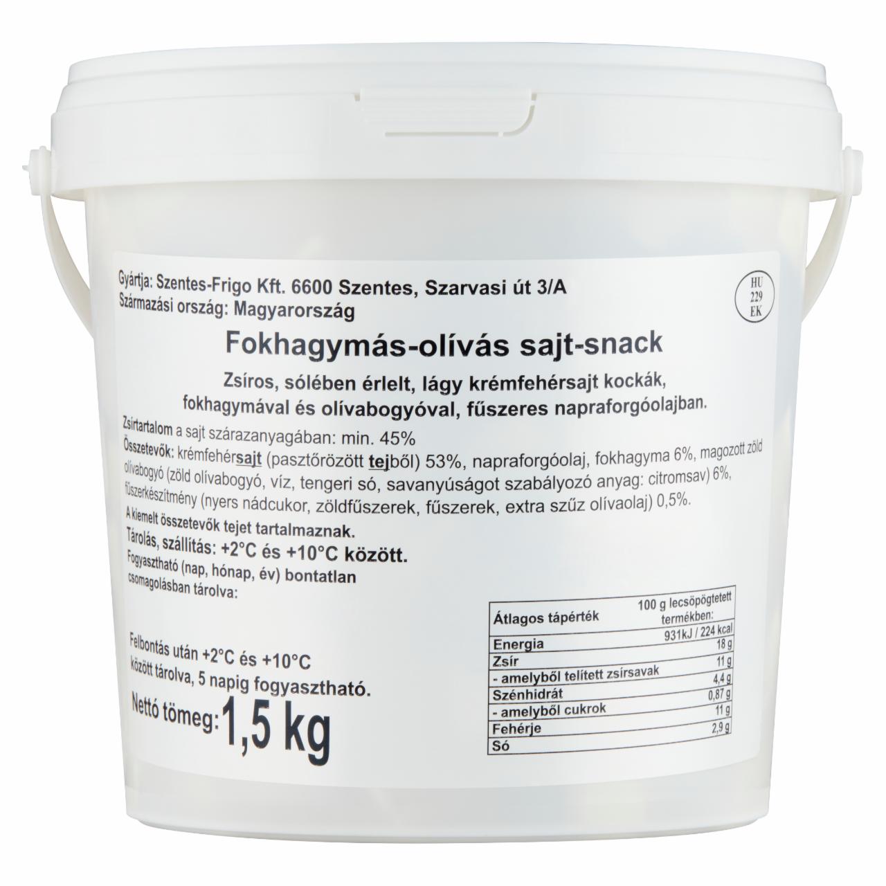 Képek - Fokhagymás-olívás sajt-snack 1,5 kg