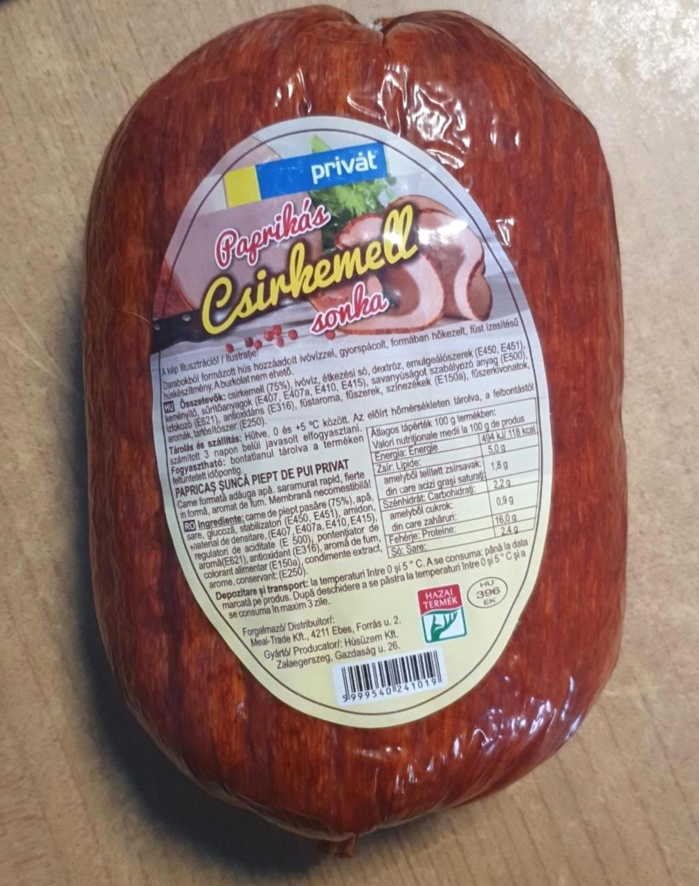 Képek - Paprikás csirkemell sonka Privát