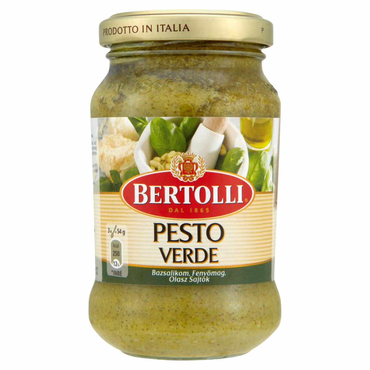 Képek - Bertolli Pesto Verde olasz sajttal ízesített bazsalikomos tésztaszósz extra szűz olívaolajjal 185 g