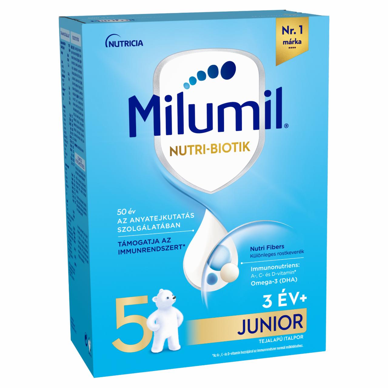 Képek - Milumil Nutri-Biotik 5 Junior tejalapú italpor 3 év+ 500 g