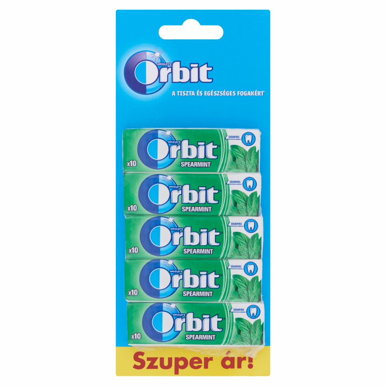 Képek - Orbit Spearmint mentaízű rágógumi multipack 5 x 14 g