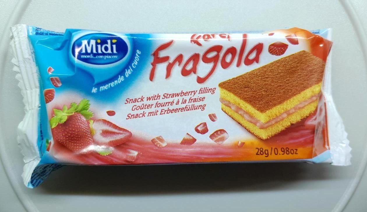 Képek - Midi Farci Fragola édesipari péksütemény földiepres töltelékkel 10 x 28 g (280 g)