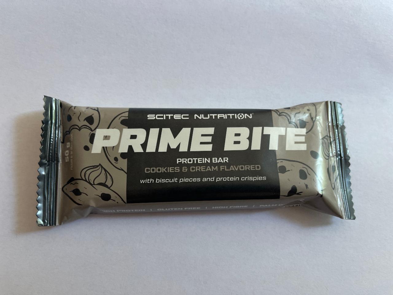 Képek - Prime bite protein bar Cookies & cream Scitec nutrition