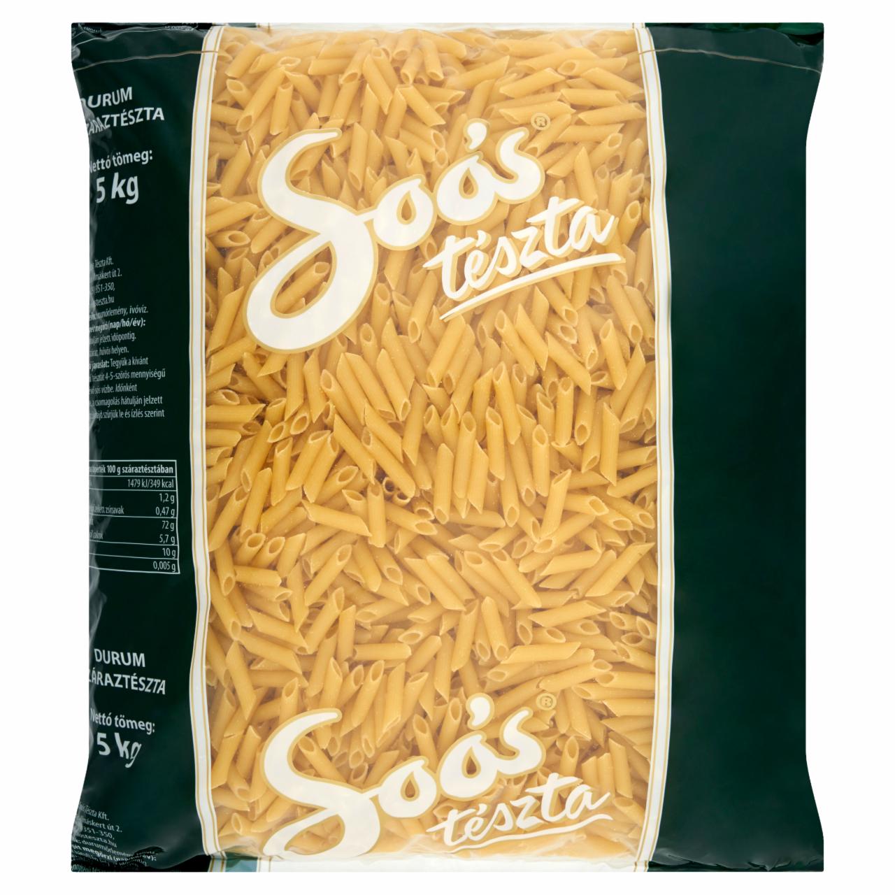 Képek - Soós Duro penne durum száraztészta 5 kg