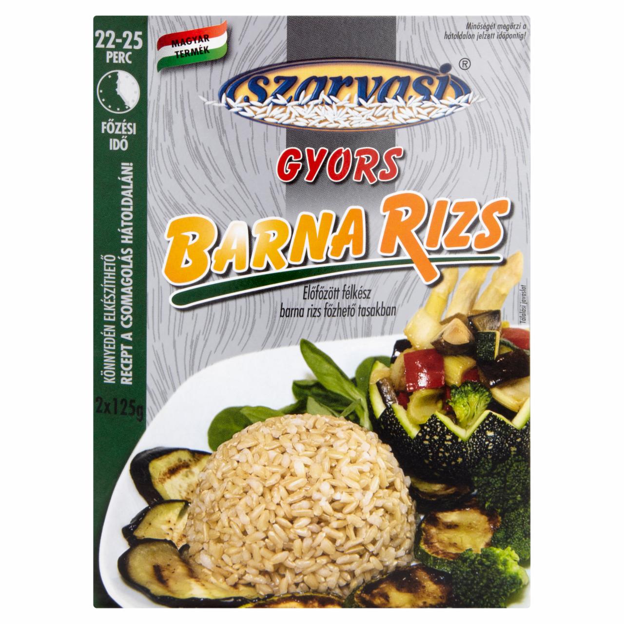 Képek - Szarvasi előfőzött félkész barna rizs főzhető tasakban 2 x 125 g