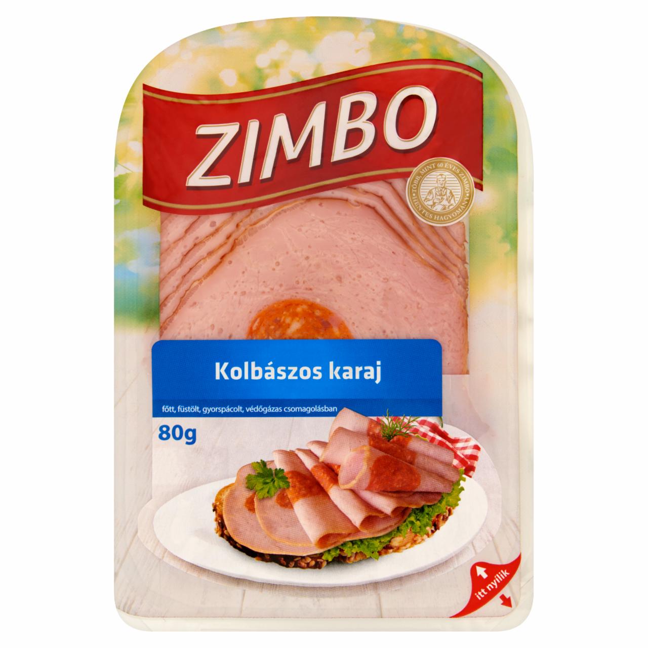 Képek - Zimbo főtt, füstölt kolbászos karaj 80 g