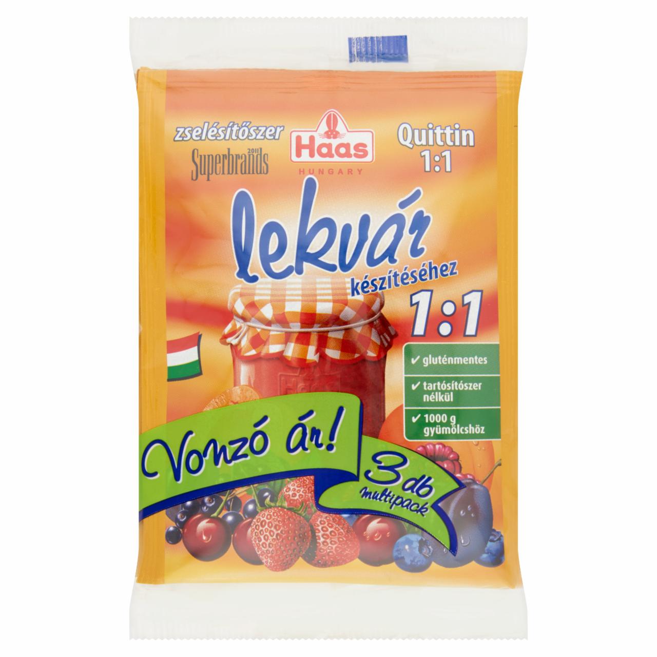 Képek - Haas Quittin 1:1 zselésítőszer lekvár készítéséhez 3 x 20 g