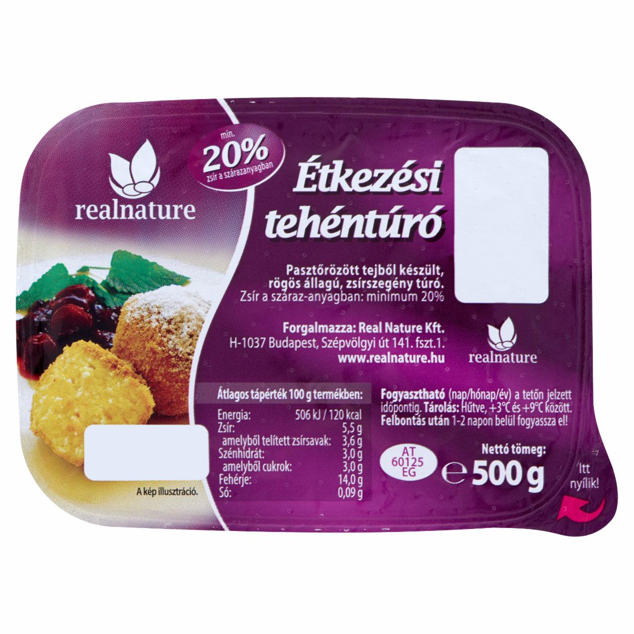 Képek - Real Nature zsírszegény étkezési tehéntúró 500 g