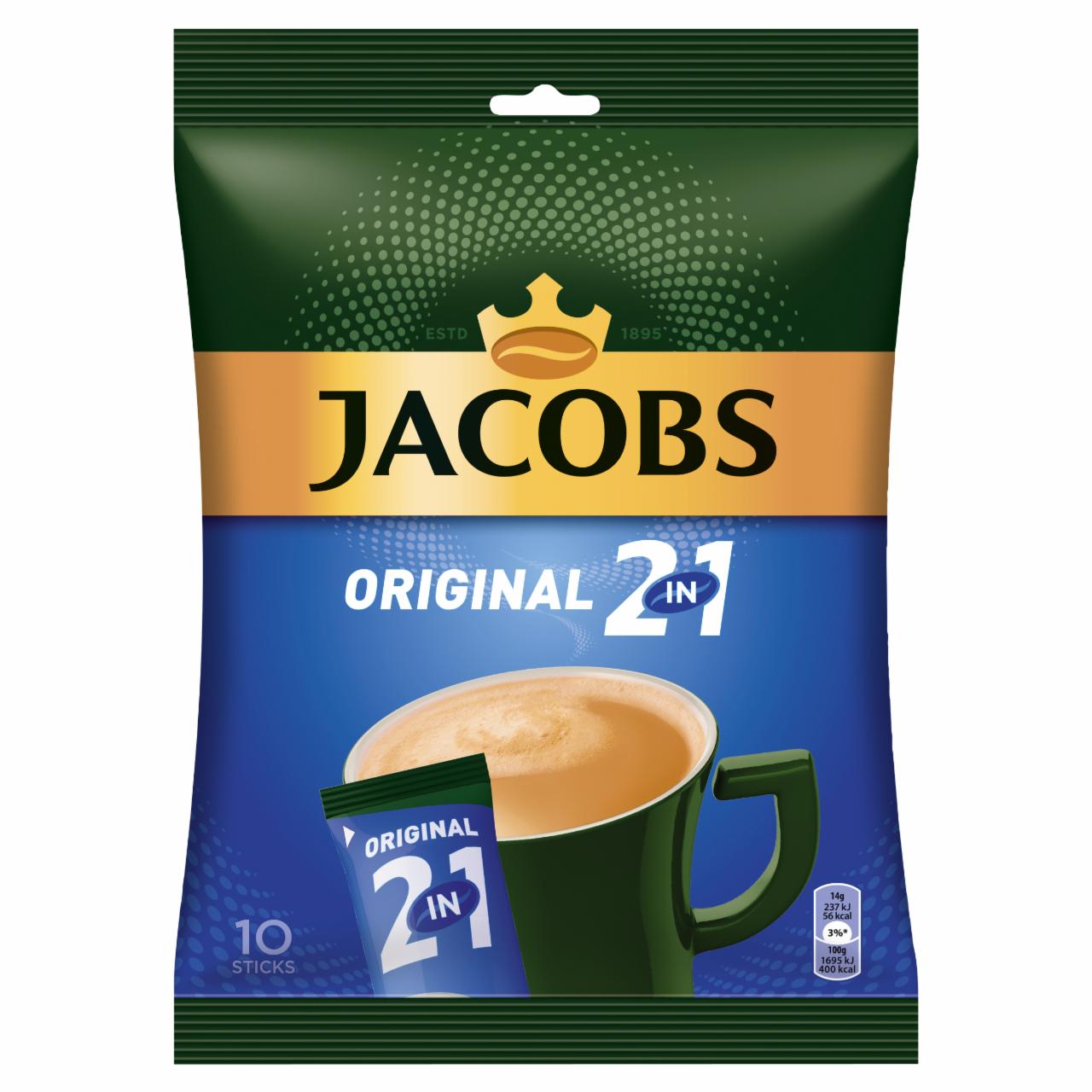 Képek - Jacobs Original 2in1 azonnal oldódó kávéitalpor 10 db 140 g