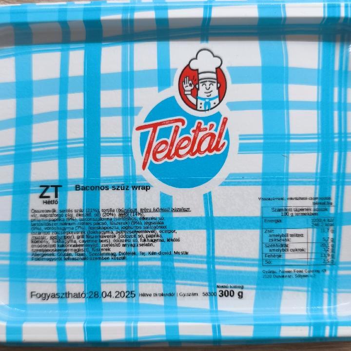 Képek - Baconos szűz wrap Teletál