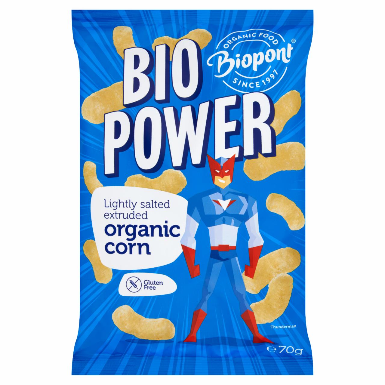 Képek - Biopont Bio Power BIO gluténmentes enyhén sós extrudált kukorica 70 g