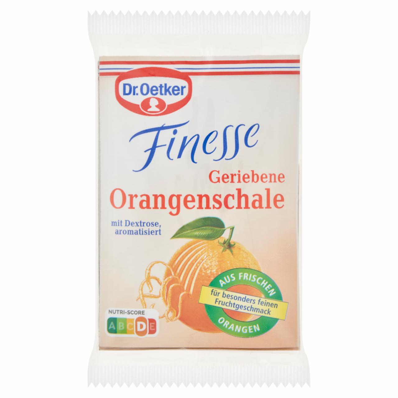 Képek - Dr. Oetker Finesse reszelt narancshéj, dextrózzal és aromával 3 x 6 g (18 g)