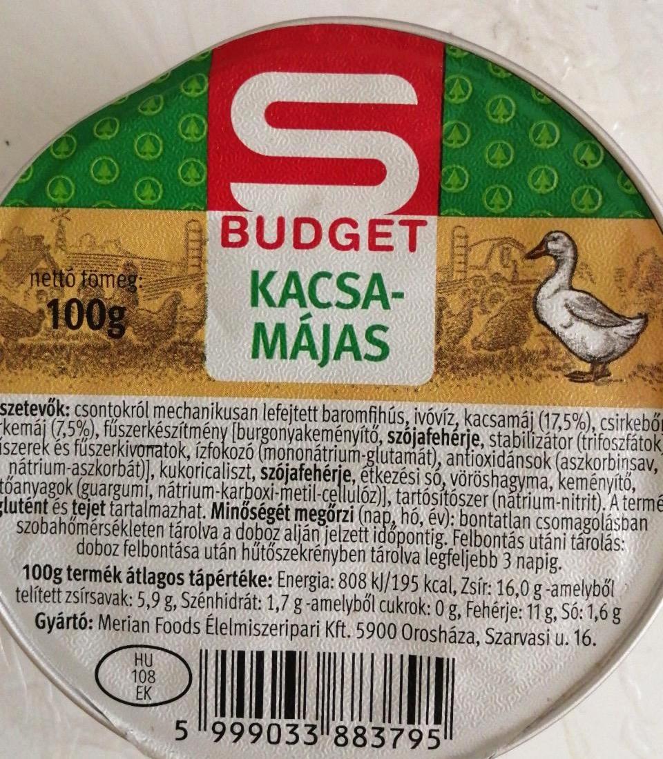 Képek - Kacsamájas S Budget