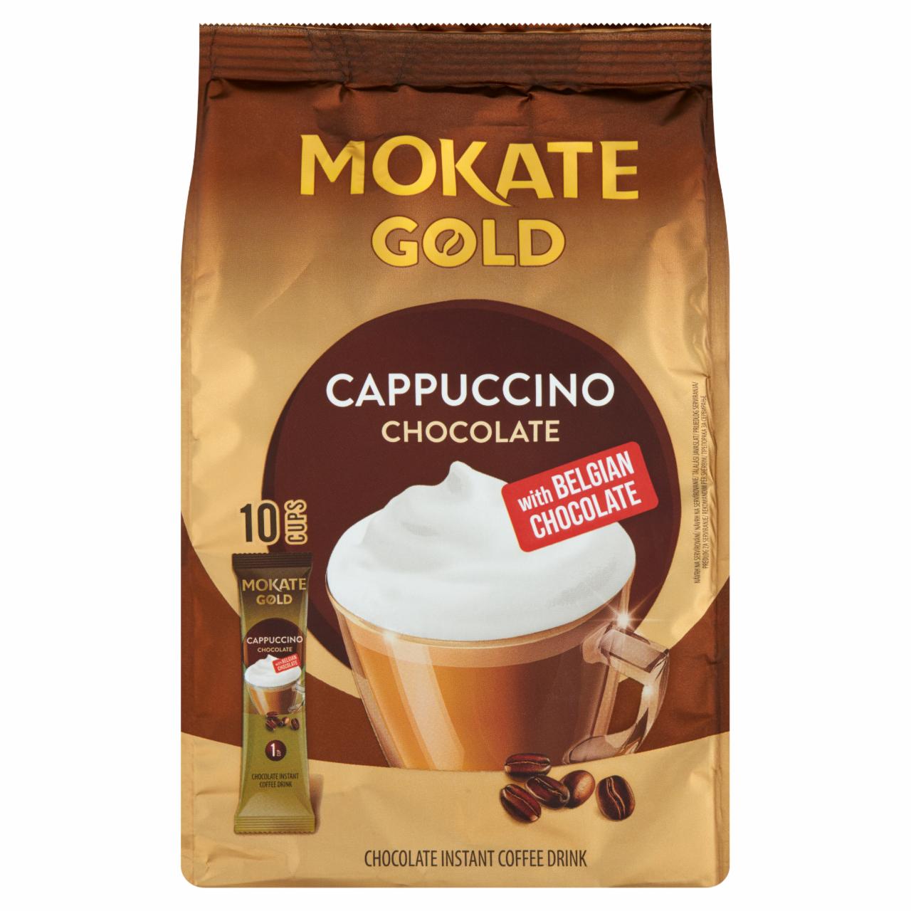 Képek - Mokate Gold Cappuccino Chocolate instant kávéitalpor csokoládé ízesítéssel 10 x 14 g (140 g)