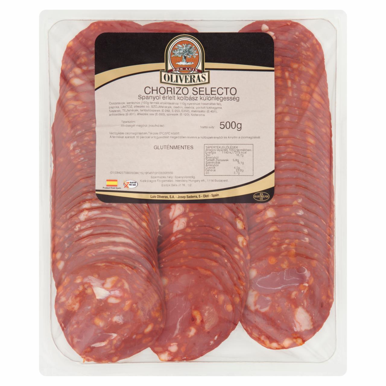 Képek - Oliveras Chorizo Selecto spanyol érlelt kolbász különlegesség 500 g