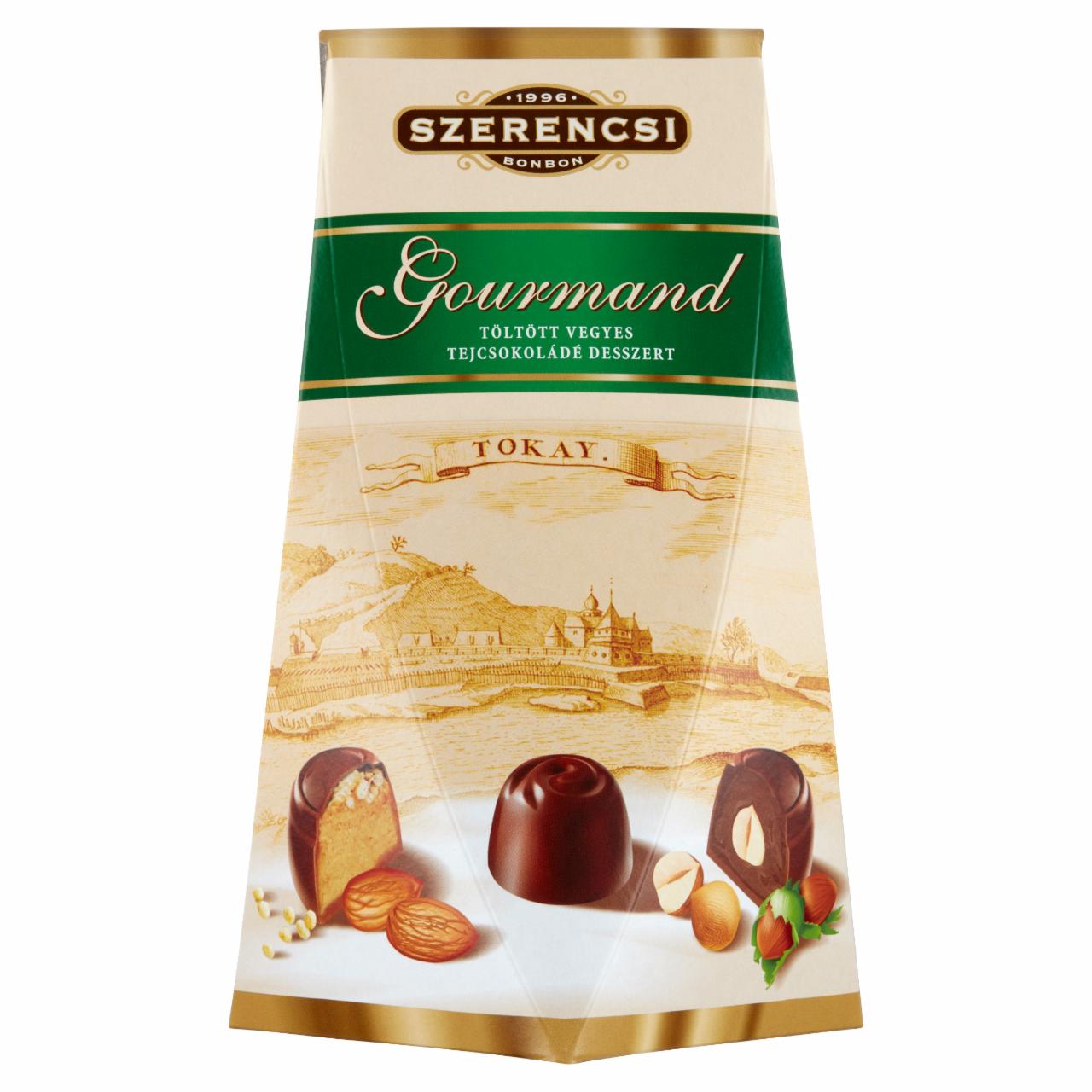 Képek - Szerencsi Gourmand töltött vegyes tejcsokoládé desszert 160 g