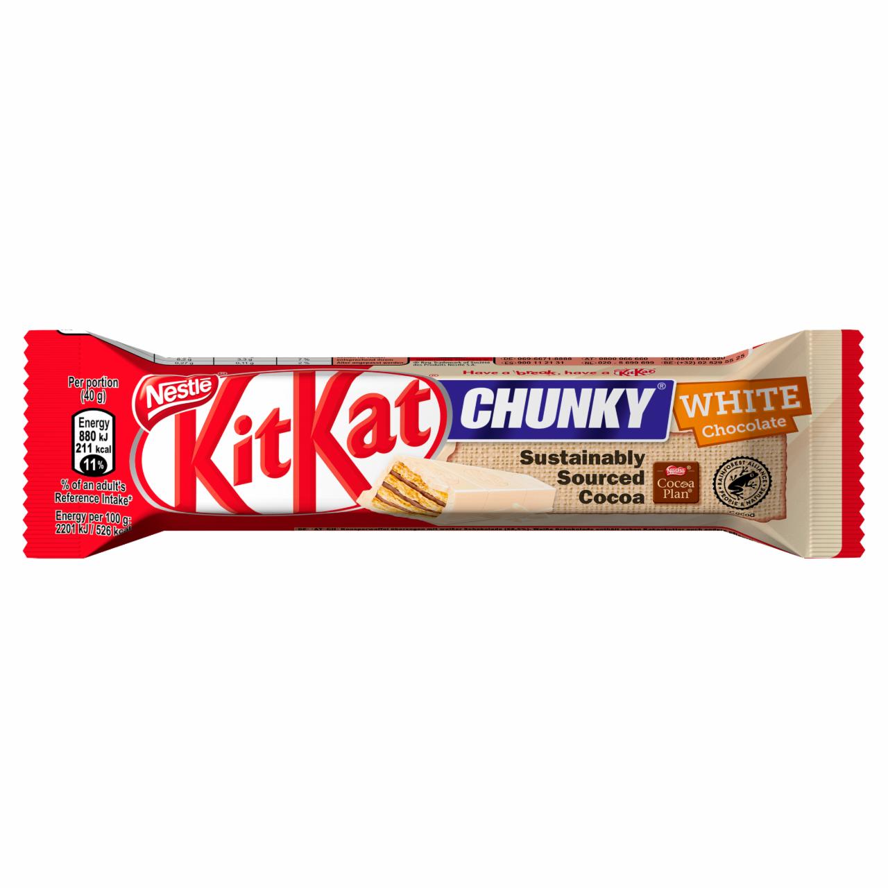 Képek - KitKat Chunky ropogós ostya fehér csokoládéban 40 g