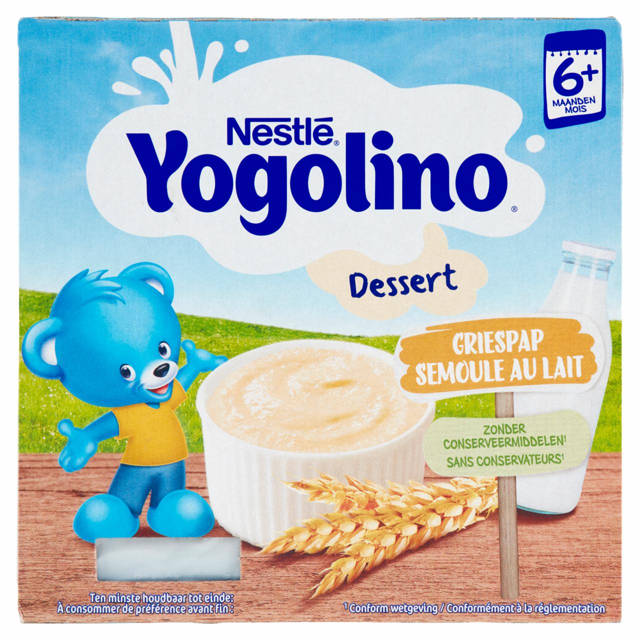 Képek - Nestlé Yogolino vaníliás ízű, grízes babapuding 6 hónapos kortól 4 x 100 g (400 g)