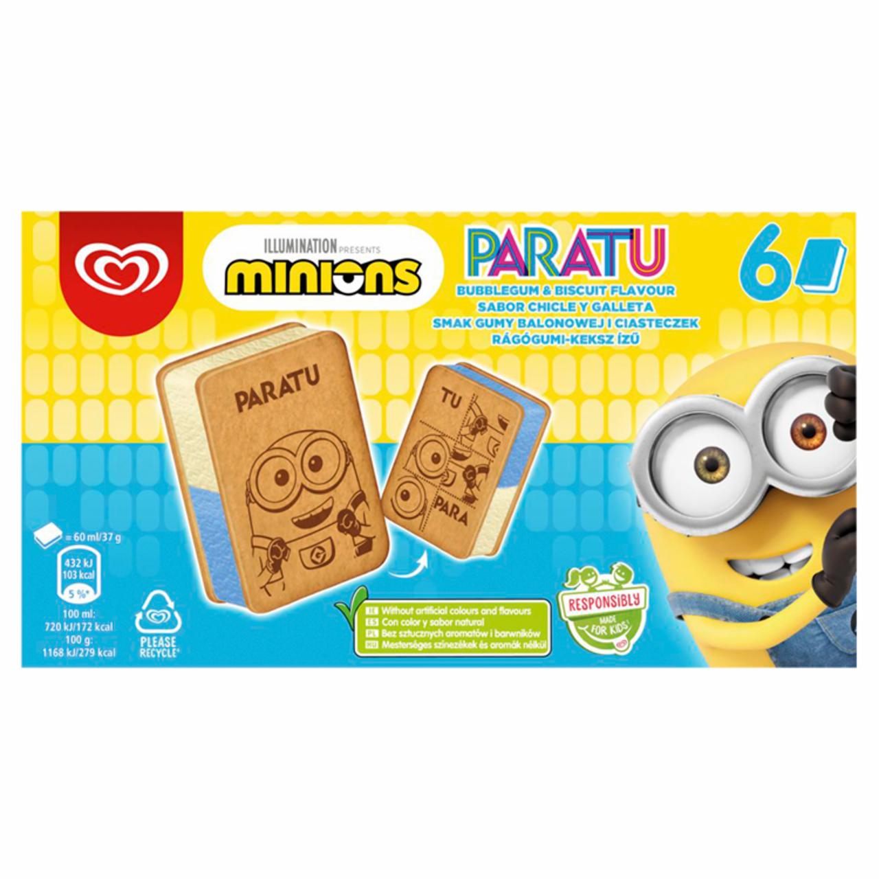 Képek - Minions multipack jégkrém Bubblegum Sandwich 6 x 60 ml