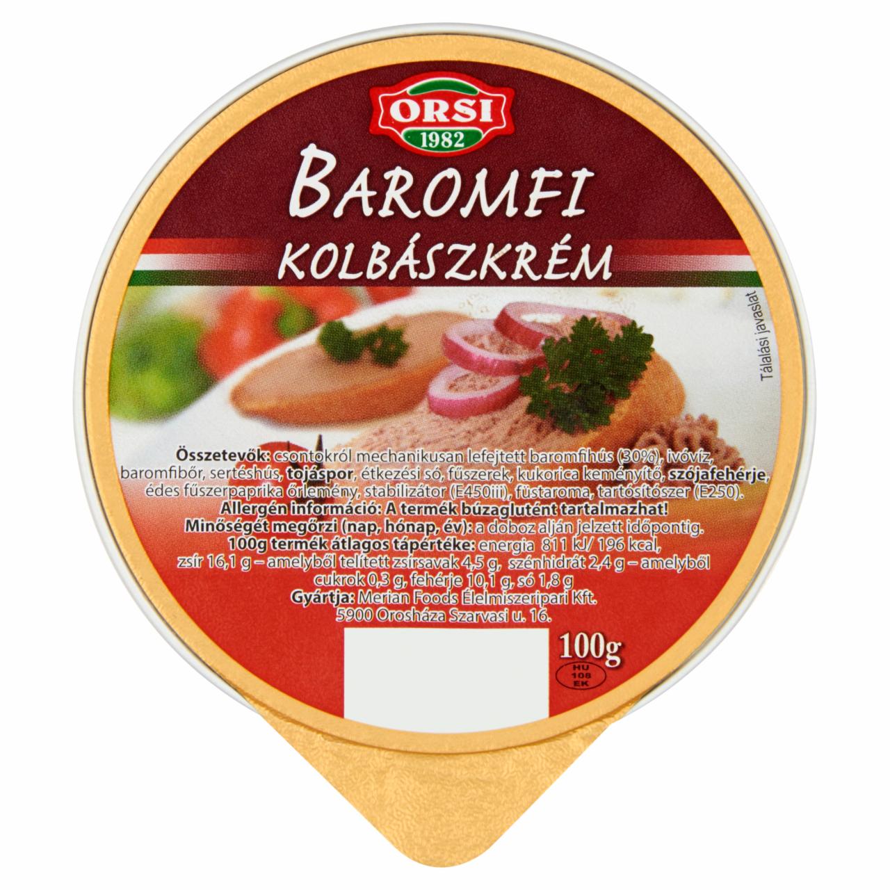 Képek - Orsi baromfi kolbászkrém 100 g