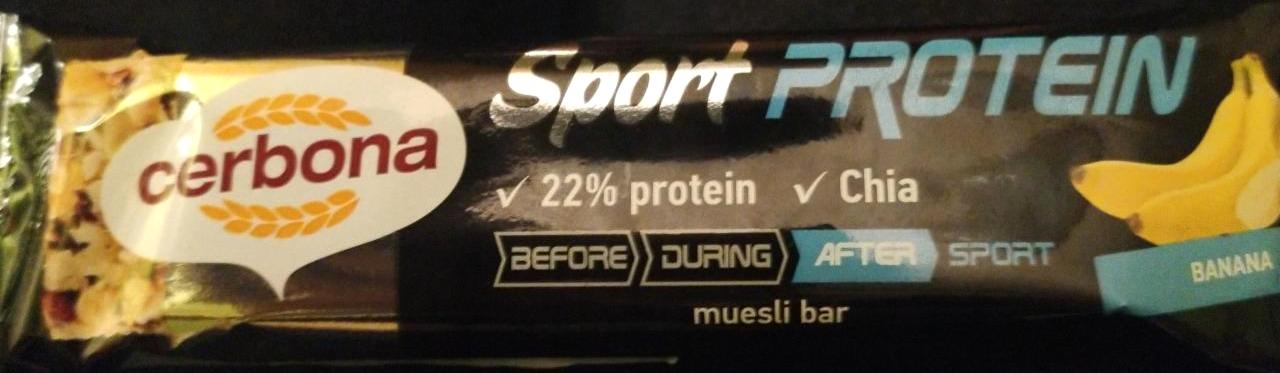 Képek - Cerbona Protein fehérjében gazdag banános müzliszelet 35 g