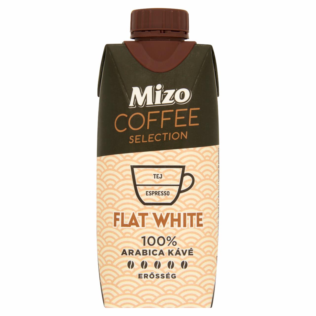 Képek - Mizo Coffee Selection Flat White UHT félzsíros kávés tej 330 ml