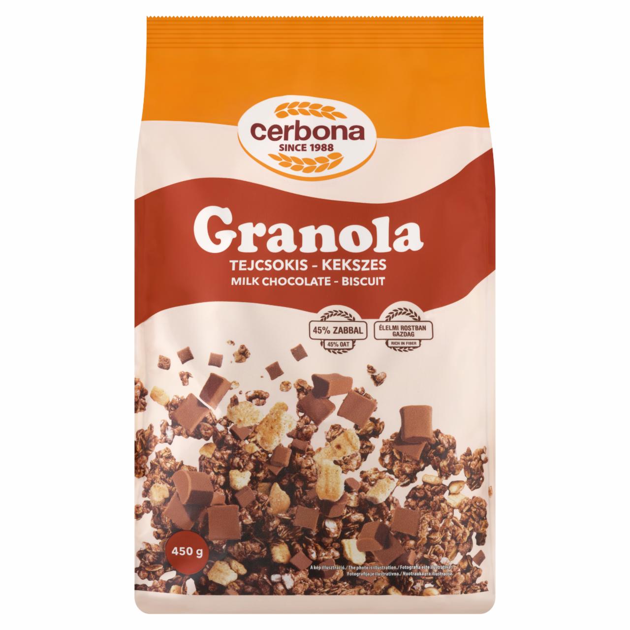 Képek - Cerbona tejcsokis-kekszes granola 450 g