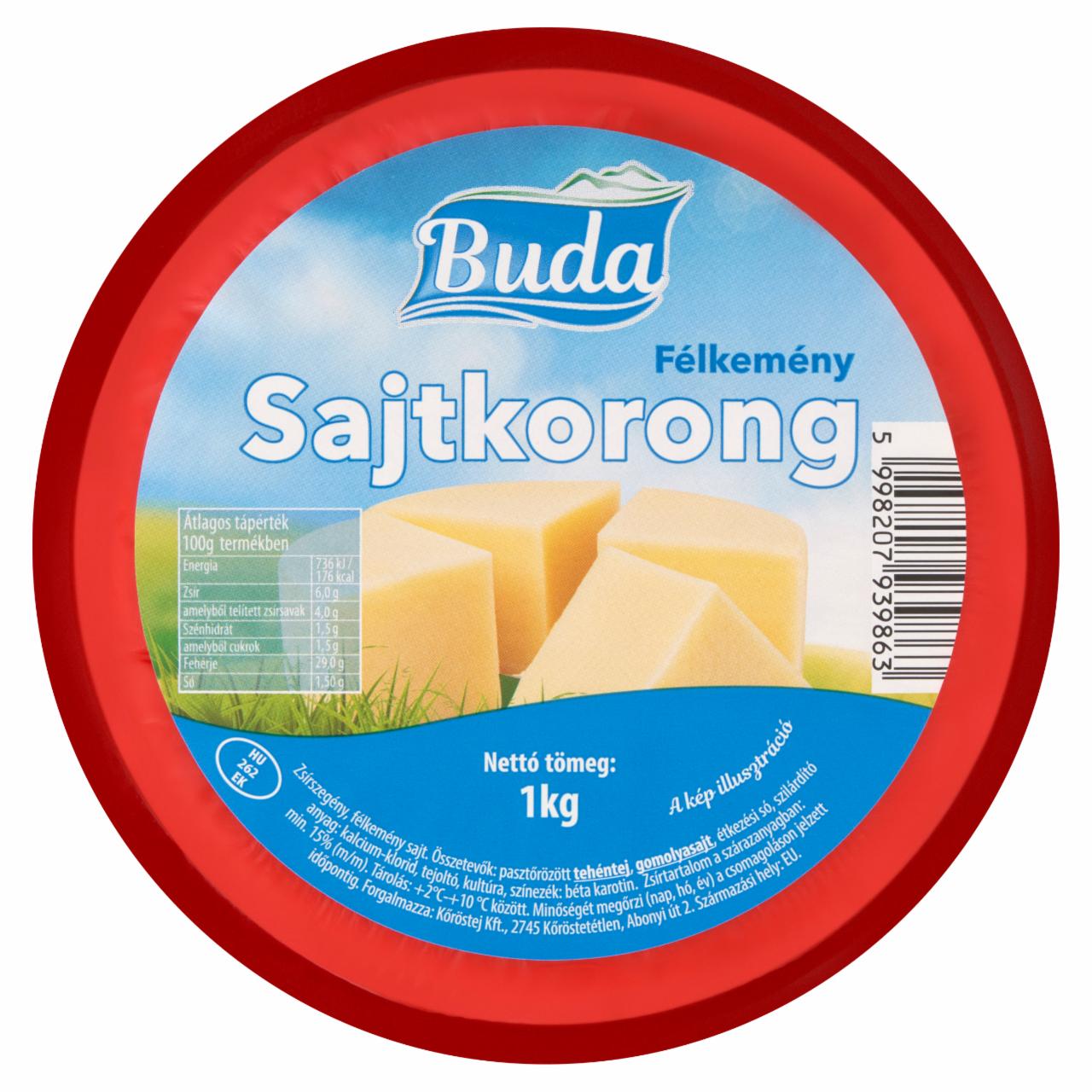 Képek - Buda félkemény sajtkorong 1 kg