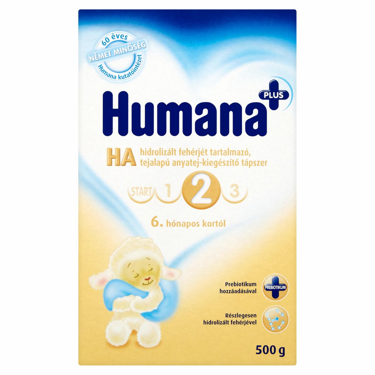 Képek - Humana HA 2 Plus tejalapú anyatej-kiegészítő tápszer 6 hónapos kortól 500 g