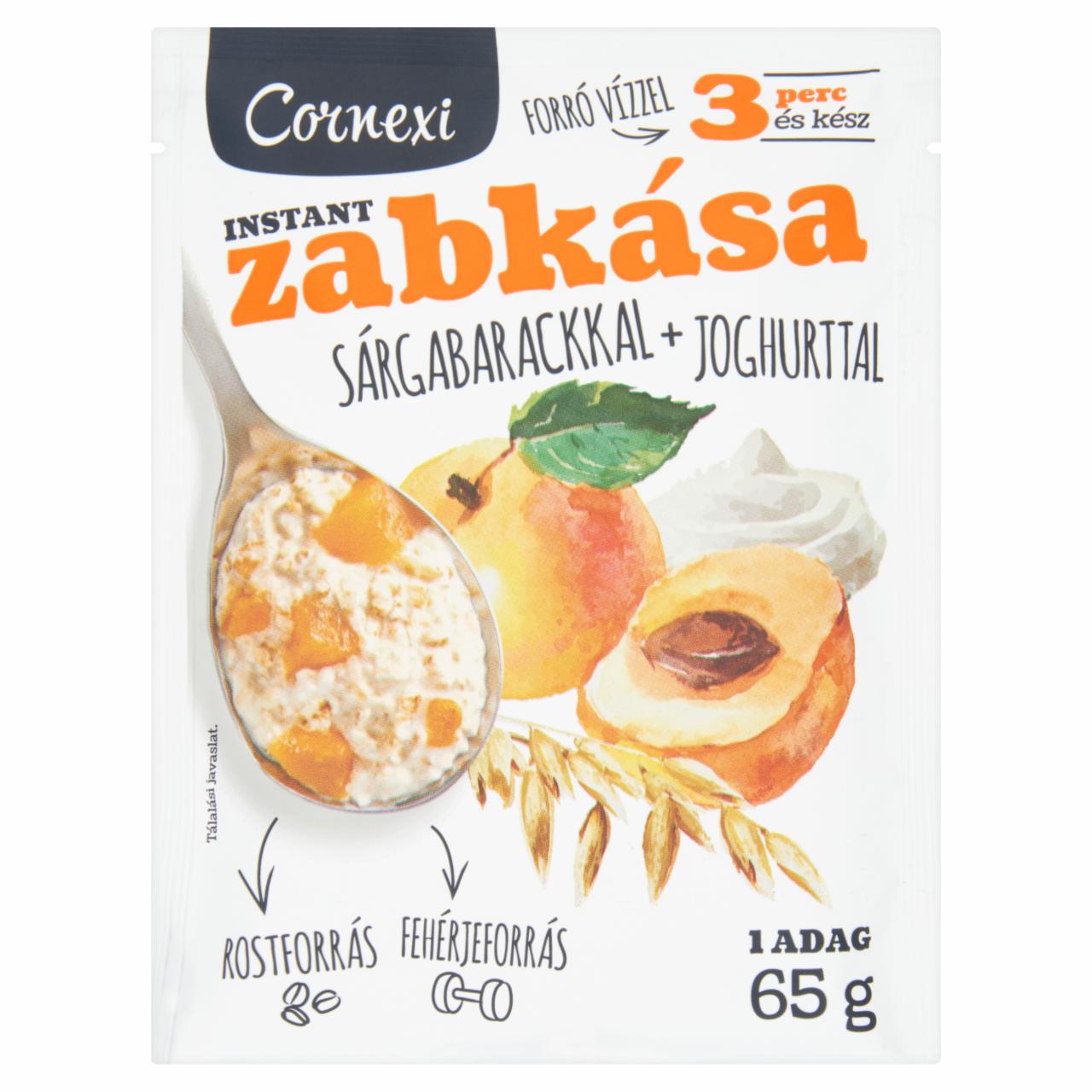 Képek - Cornexi sárgabarckos-joghurtos zabkása 65 g