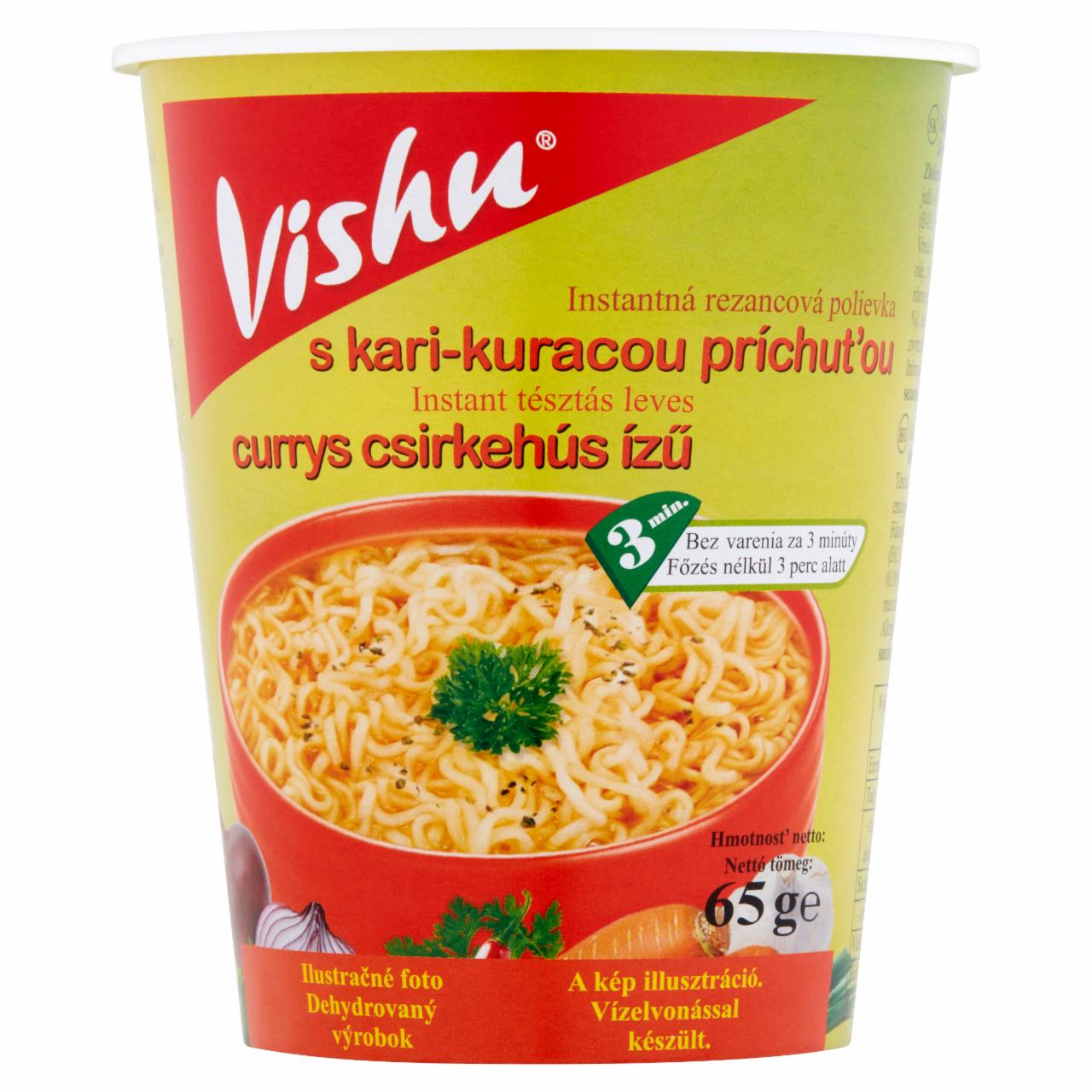 Képek - Vishu currys csirkehús ízű instant tésztás leves 65 g