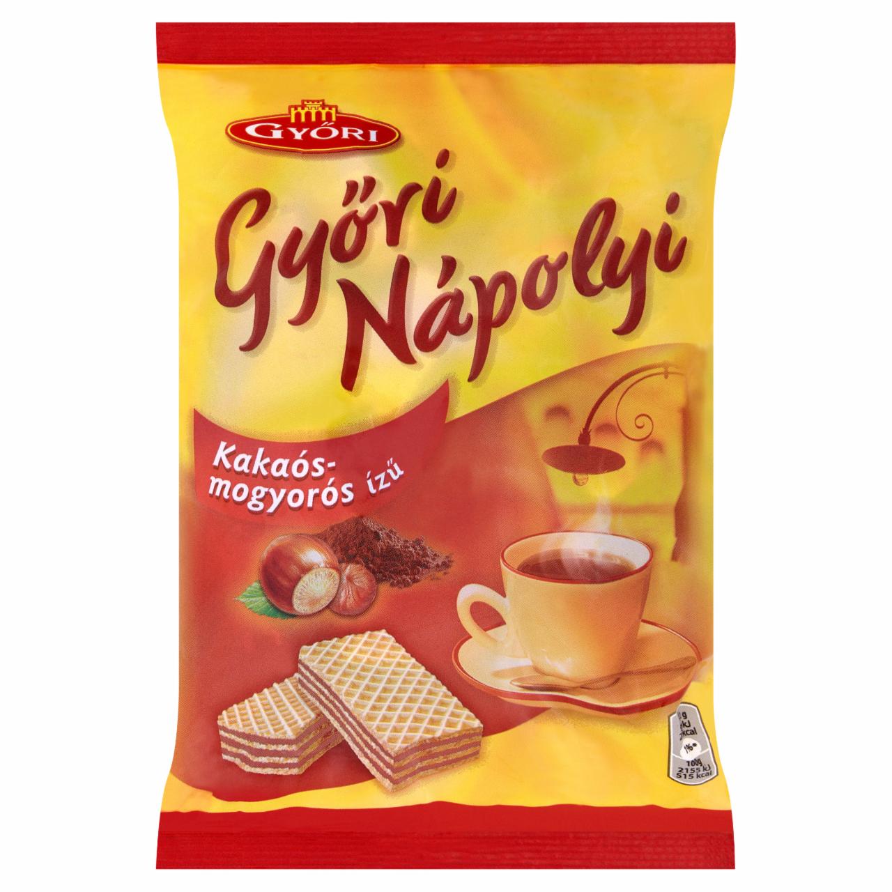 Képek - Győri Nápolyi kakaós és mogyorós ízű krémmel töltött ostya 180 g