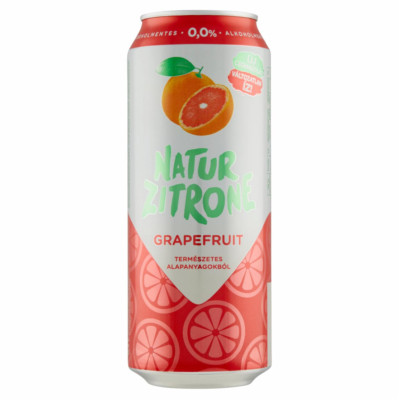 Képek - Natur Zitrone alkoholmentes grapefruitos szénsavas ital doboz 0,5 l