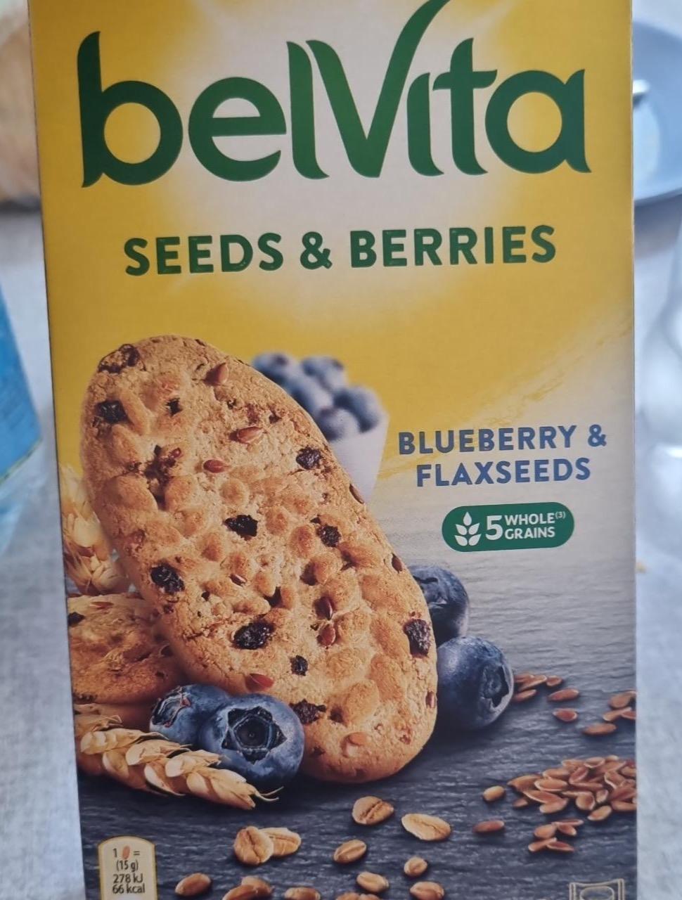 Képek - Belvita keksz teljes kiőrlésű gabonákkal, áfonyával és lenmaggal 6 x 45 g (270 g)