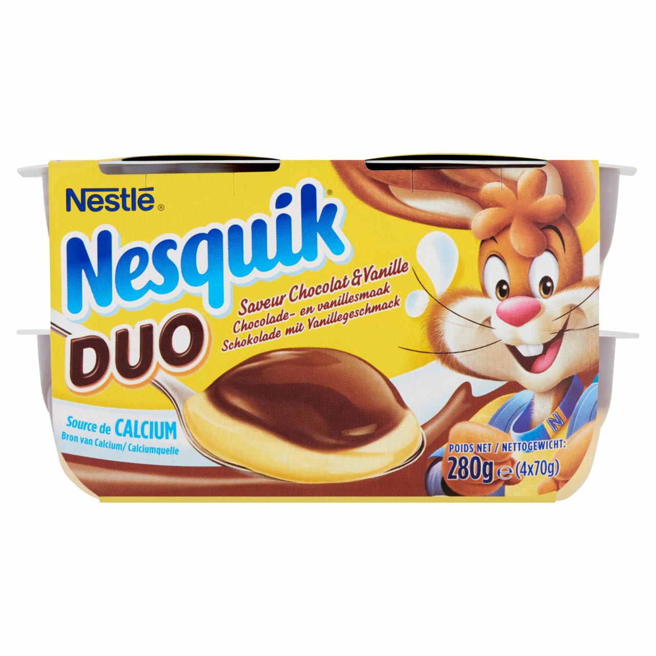 Képek - Nestlé Nesquik Duo csokoládé és vanília ízű puding 4 x 70 g