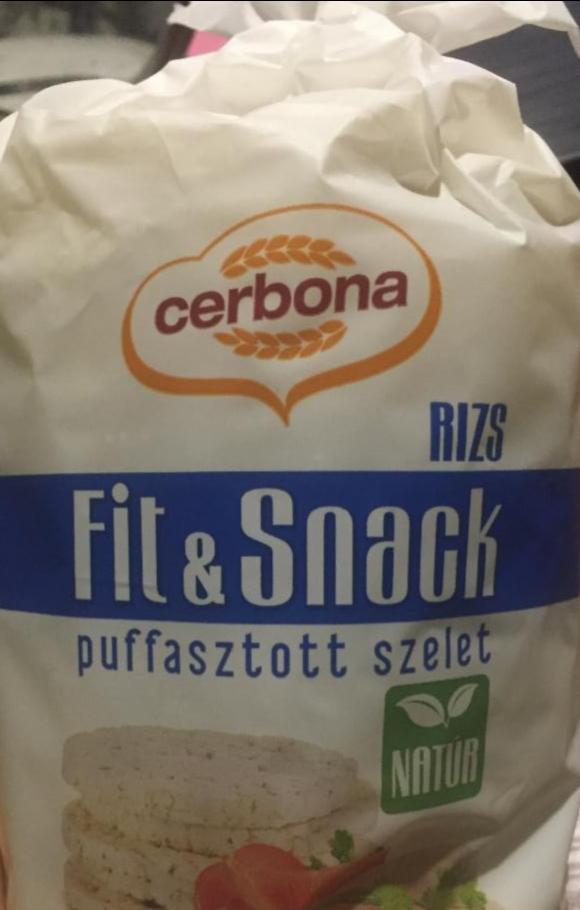 Képek - Fit & Snack natúr puffasztott rizsszelet barna rizsből Cerbona