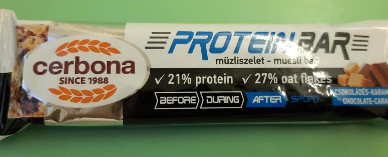 Képek - Cerbona Protein fehérjében gazdag csokoládés-karamellás müzliszelet 35 g