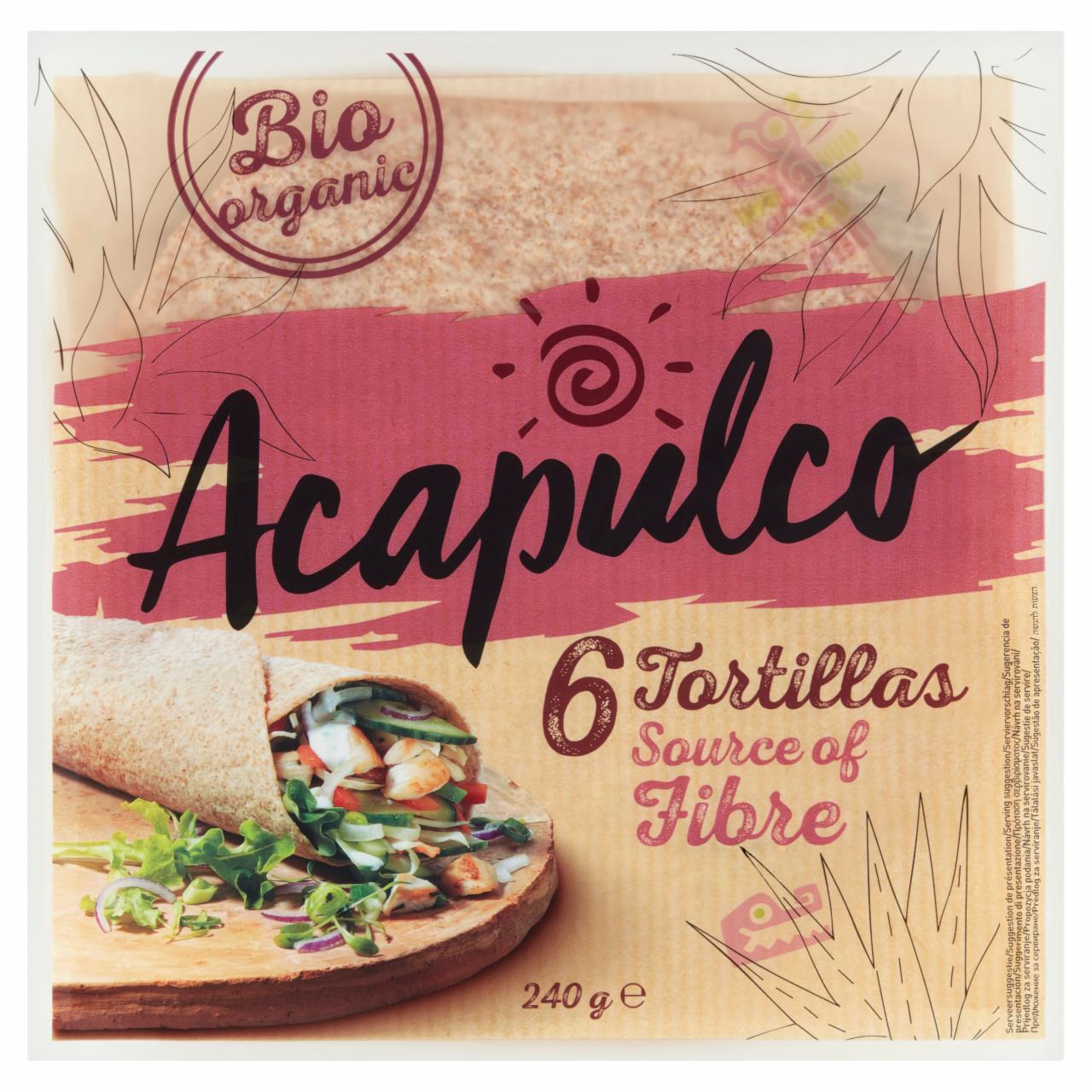 Képek - Acapulco búzalisztből készült tortillák búzakorpával 6 db 240 g
