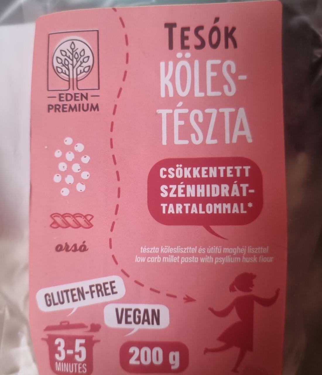 Képek - Köles tészta szénhidrátcsökkentett Éden Prémium