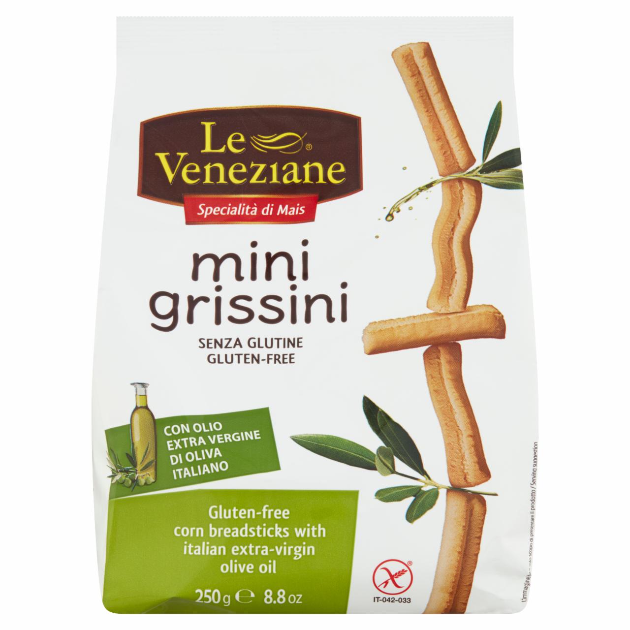 Képek - Le Veneziane Mini Grissini gluténmentes sós rúd 250 g