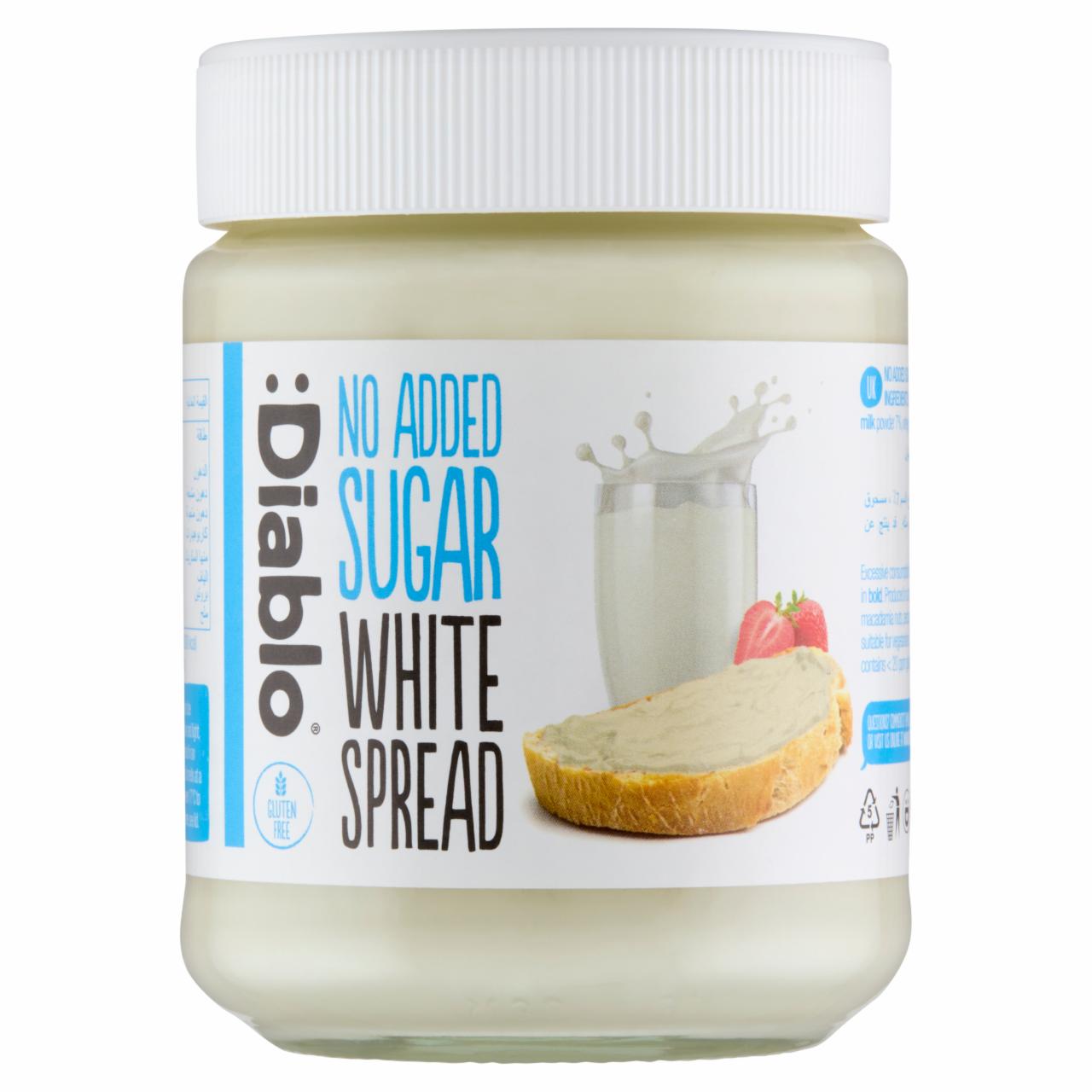Képek - Diablo fehér tejes krém hozzáadott cukor nélkül, édesítőszerrel 350 g