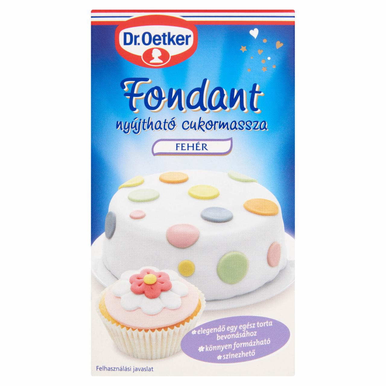 Képek - Dr. Oetker Fondant fehér nyújtható cukormassza 454 g