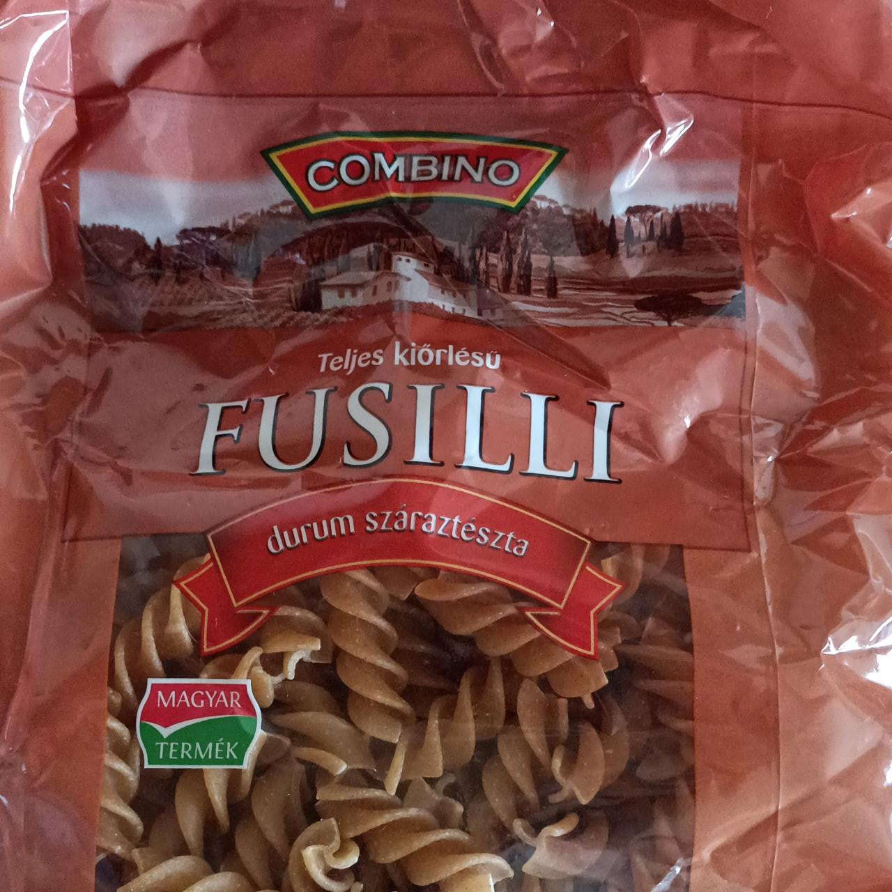 Képek - Teljes kiőrlésű durum Fusilli száraztészta Combino