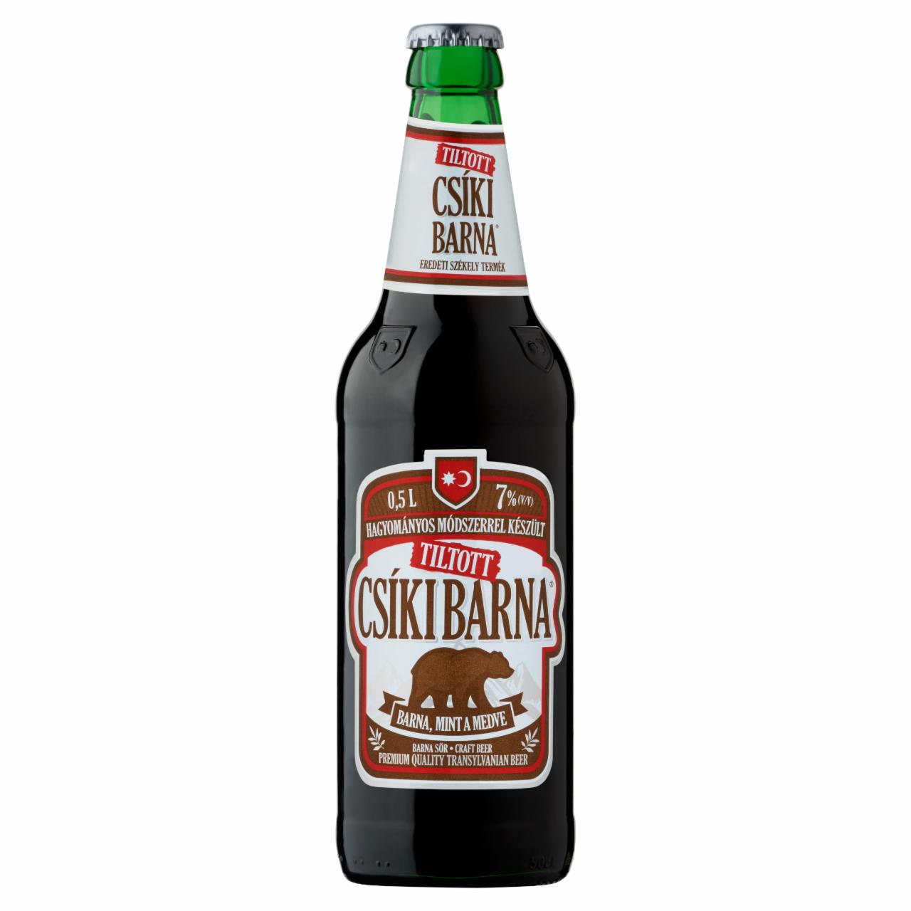 Képek - Tiltott Csíki Barna kézműves barna sör 7% 0,5 l