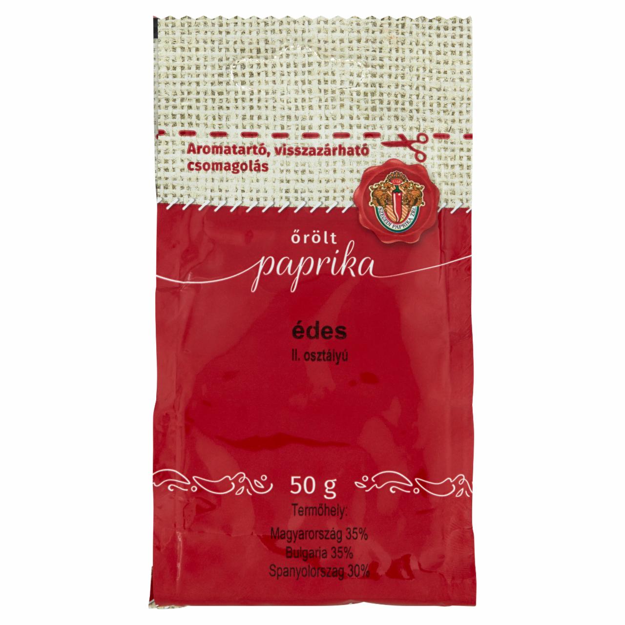 Képek - Szegedi Paprika II. osztályú édes őrölt paprika 50 g