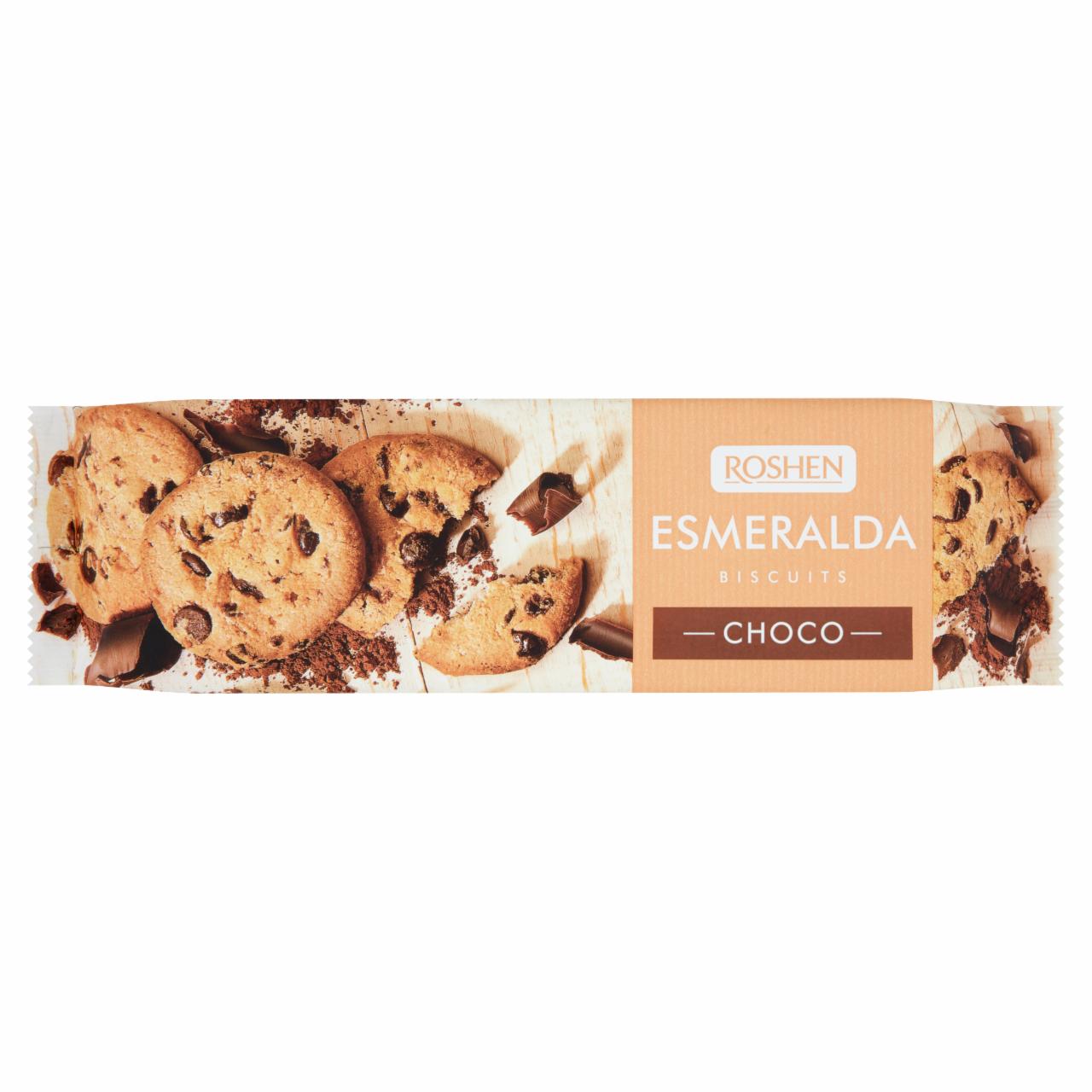 Képek - Roshen Esmeralda Choco teasütemény kakaós darabkákkal 150 g