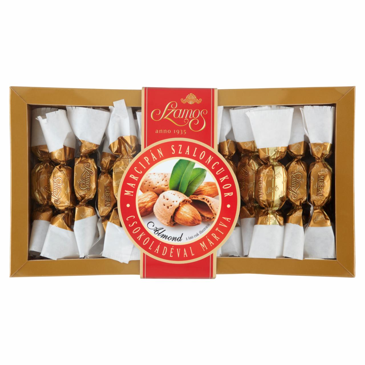 Képek - Szamos marcipán szaloncukor csokoládéval mártva 250 g